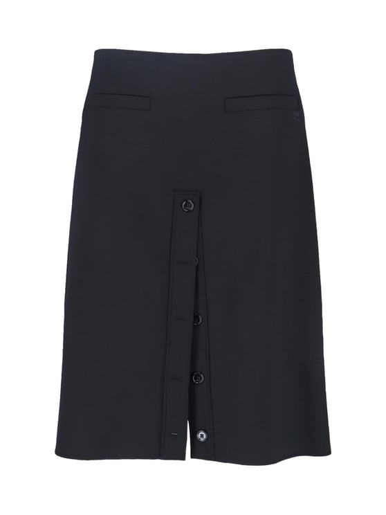 COURREGES Logo Midi Skirt – Black