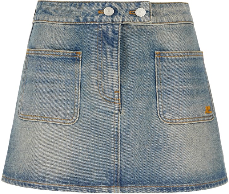 COURREGES Courreges Denim mini skirt