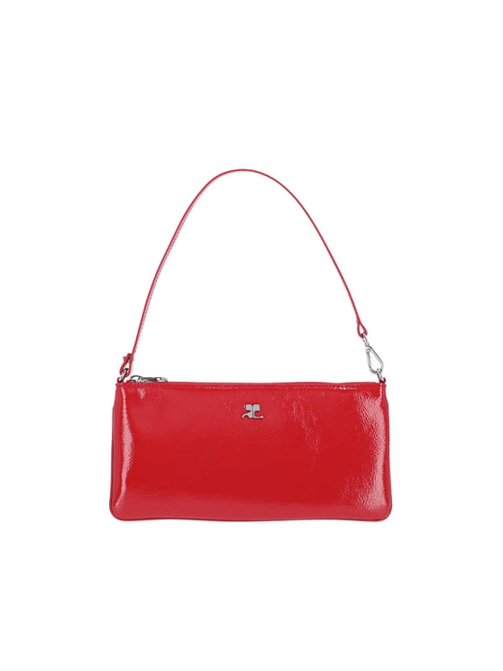 COURREGES Structured Red Bag with Minimalistic Design
