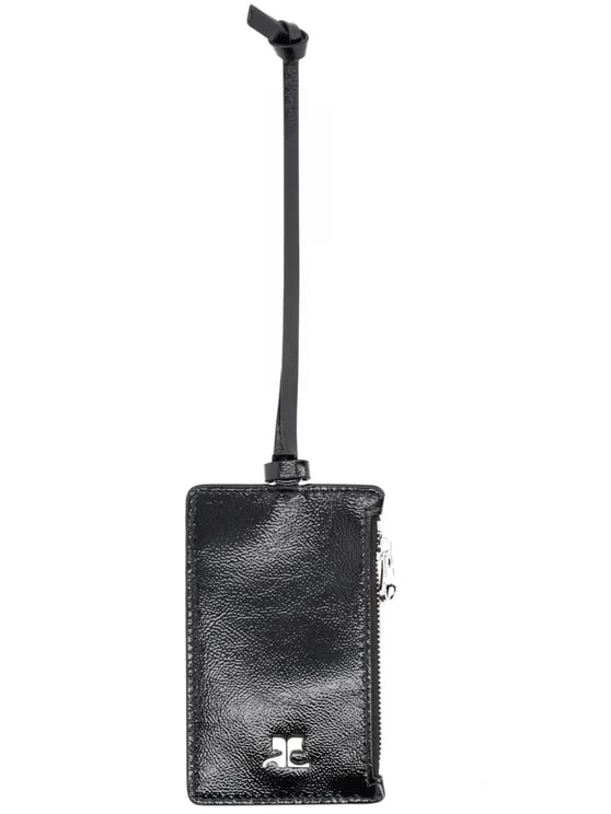 COURREGES Naplack Glossy Multiple Slots Wallet