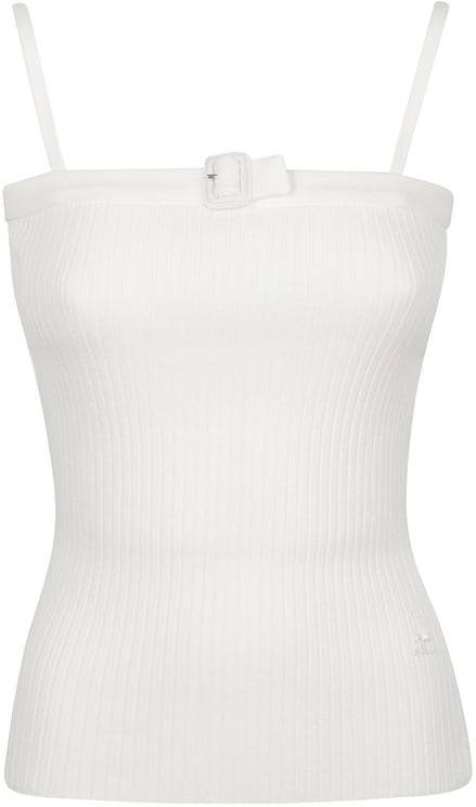 COURREGES Buckle Detail Top White