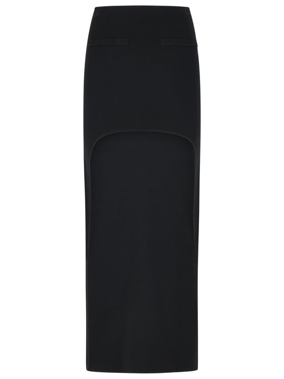 COURREGES Long Skirt In Black Viscose Blend