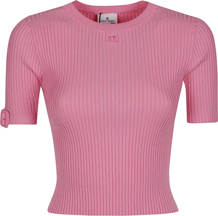 COURREGES Round Neck Top Divers