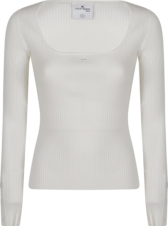 COURREGES Long Sleeve Top White
