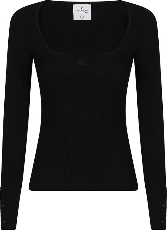 COURREGES Long Sleeve Top Black