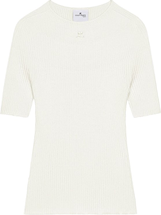 COURREGES Fitted Ribbed Knit Sweater