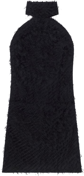 COURREGES Fringed Black Mini Dress