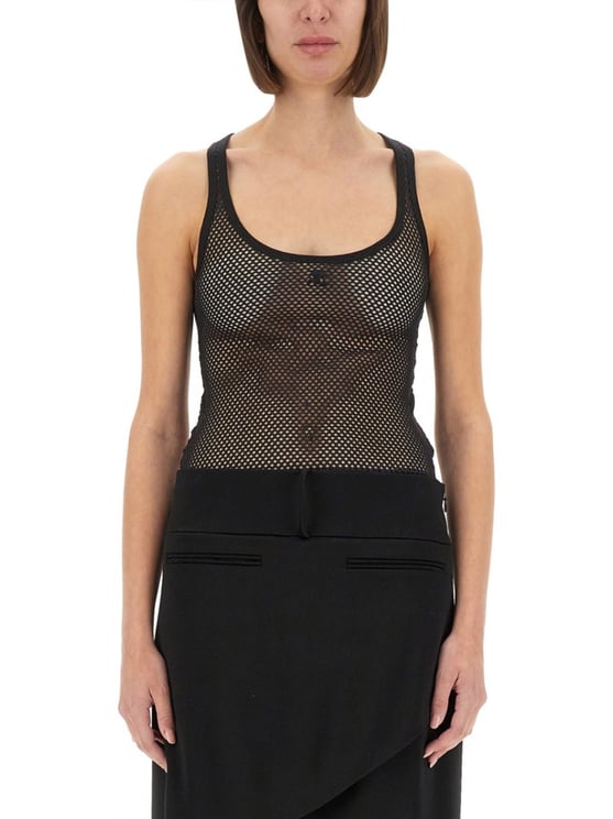 COURREGES Lightweight Mesh Tank Top Crafted