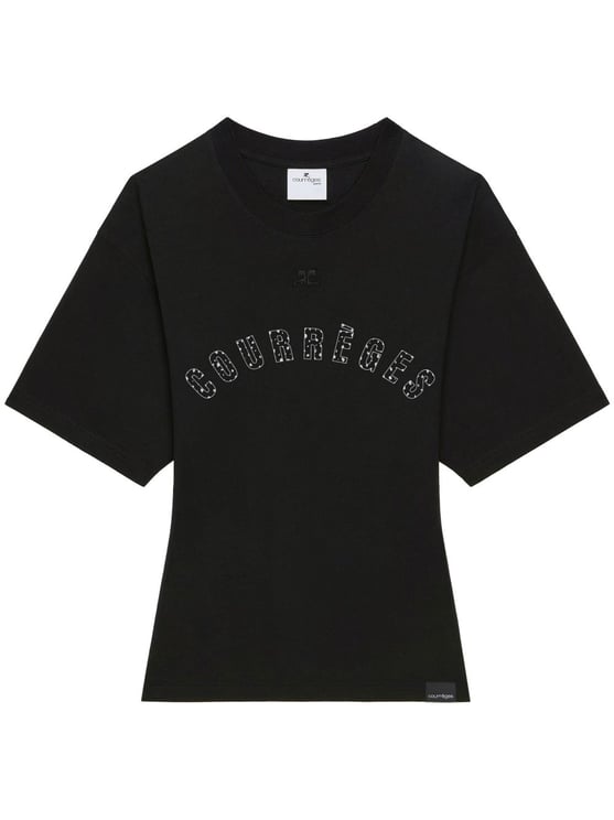 COURREGES Round Neck T-Shirt