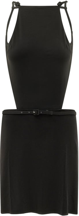 COURREGES Abito Senza Maniche con Cut Out e Cintura