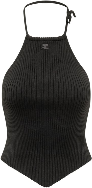 COURREGES Top a Coste con Orlo a Punta