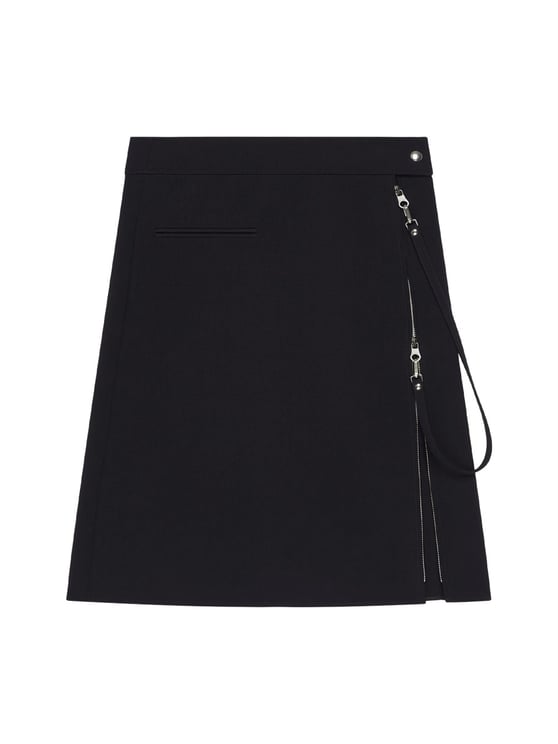 COURREGES Neutrals Side Zipper Structured Skirt