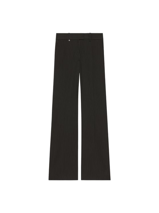 COURREGES Neutrals Pinstripes Wide Leg Pants