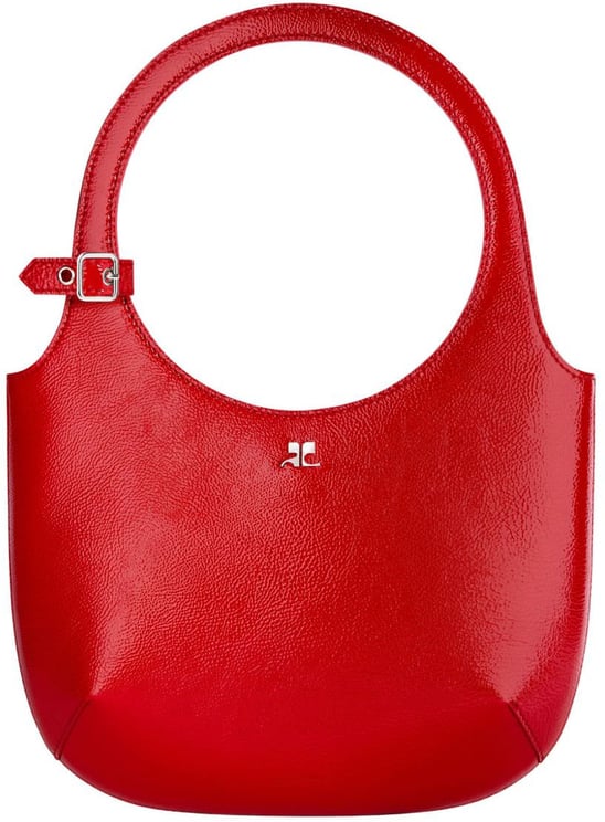 COURREGES Red Top Grain Bovine Leather Bag