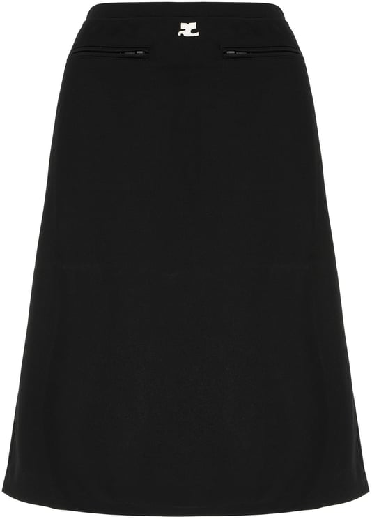 COURREGES Courreges Black polyester skirt