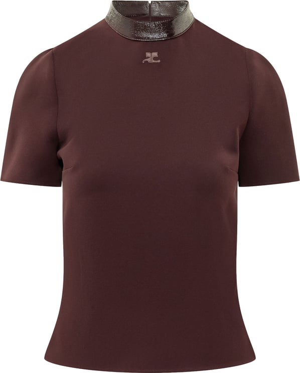 COURREGES VINYL COLLAR SS TOP