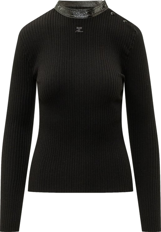 COURREGES VINYL RIB SWEATER