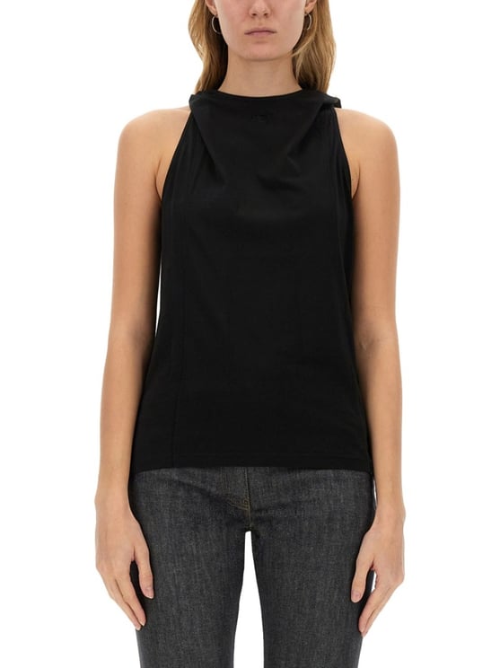 COURREGES Hooded Sleeveless Top