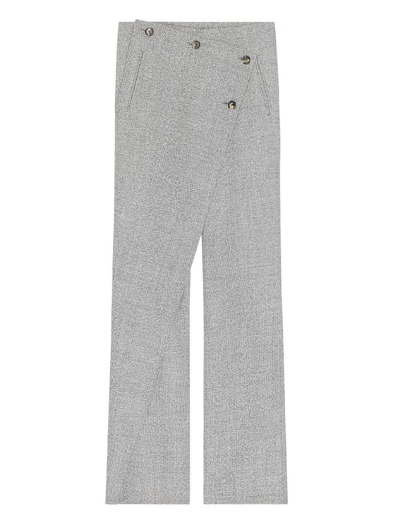 COURREGES Wide-Leg Trousers With Asymmetrical Cross-Button Panel