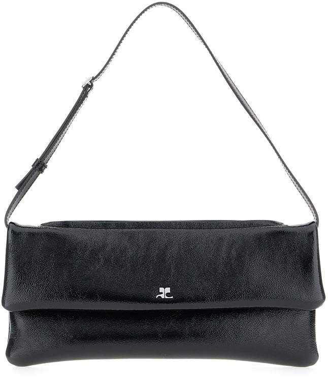 COURREGES Courreges Black leather handbag
