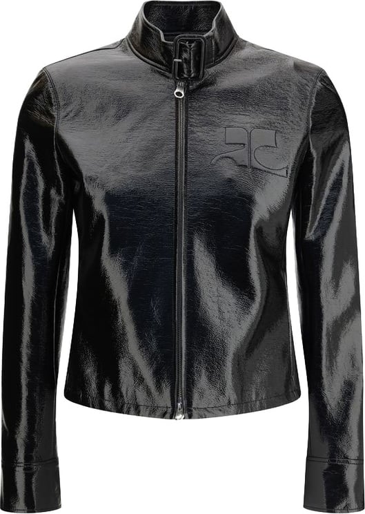COURREGES Courrèges Black Cotton Full-Length Jacket