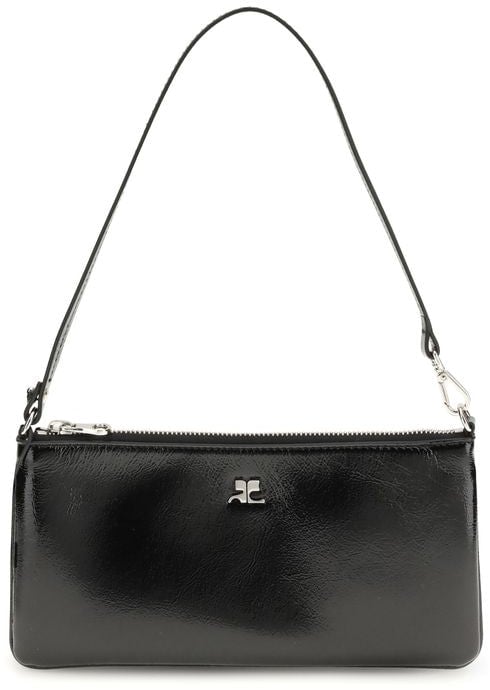 COURREGES Courrèges Black Cowhide Shoulder Bag