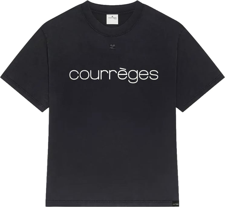 COURREGES LOGO PRINT OVERSIZED T-SHIRT