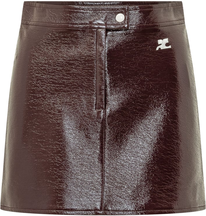 COURREGES Minigonna Lucida con Logo