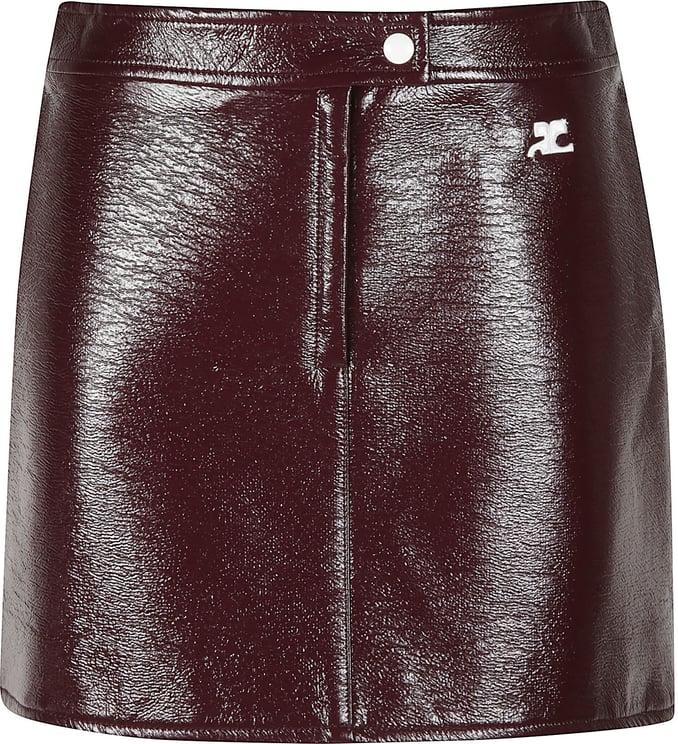 COURREGES Reedition Vynil Mini Skirt Red
