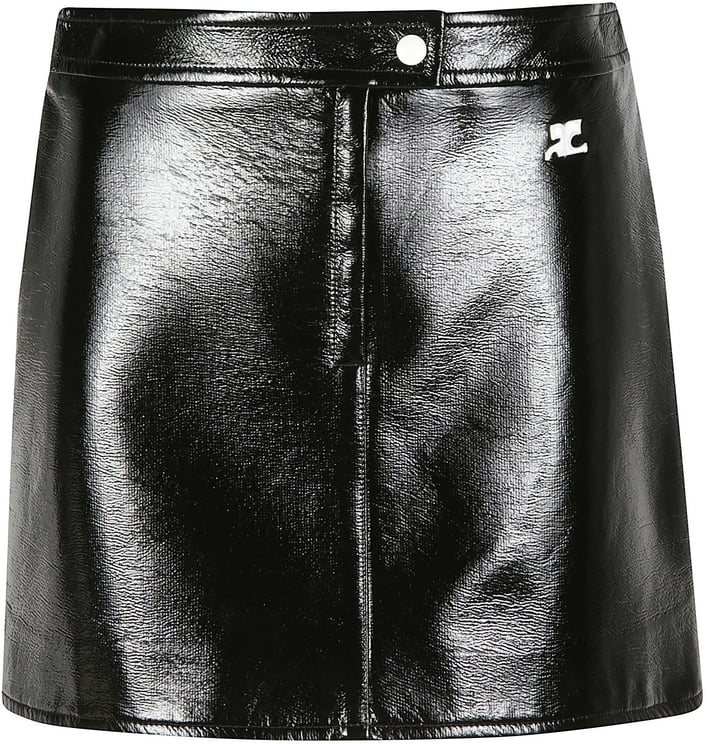 COURREGES Reedition Vynil Mini Skirt Black