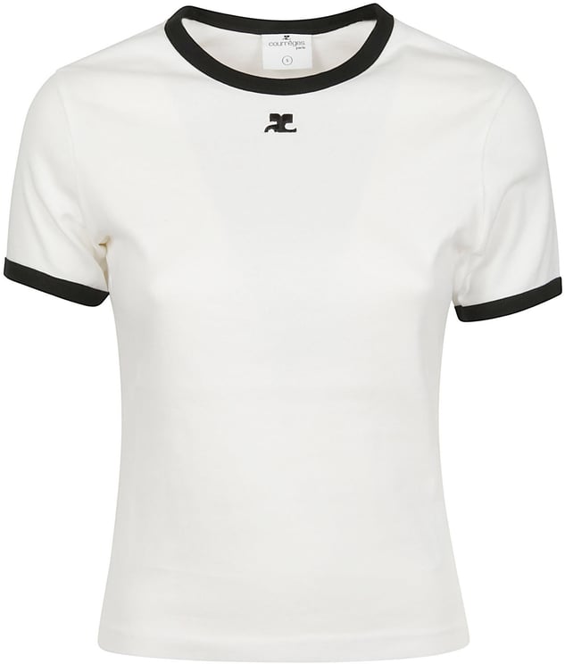 COURREGES Signature Contrast T-shirt White