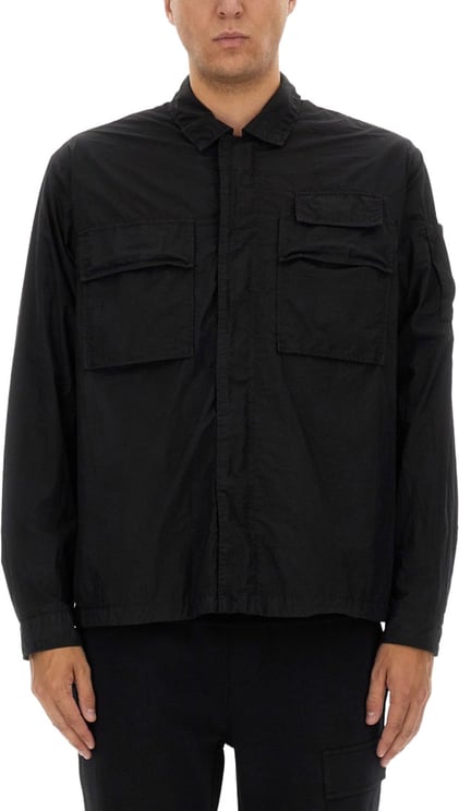 CP Company Relaxed Fit Black Oversize Shirt