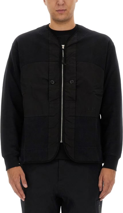 CP Company Buttoned Front Zip Sweatshirt