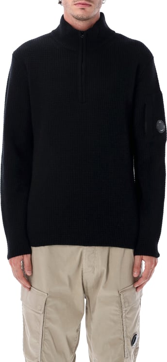 CP Company C.P. Company black wool zip sweater