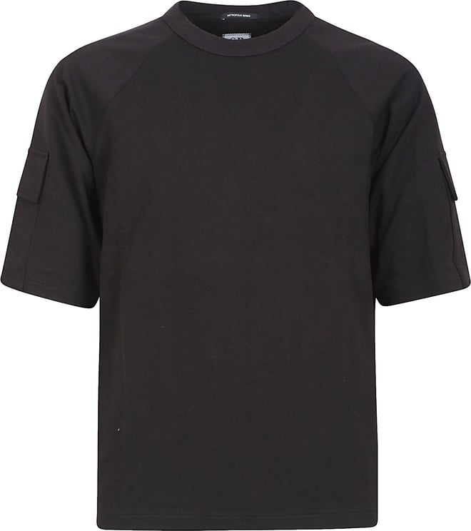 CP Company Boxy-Fit Black T-Shirt with Distinctive Patch Pocket