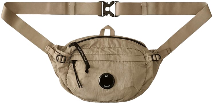CP Company Heren Waist Lens Bag Grijs/Beige