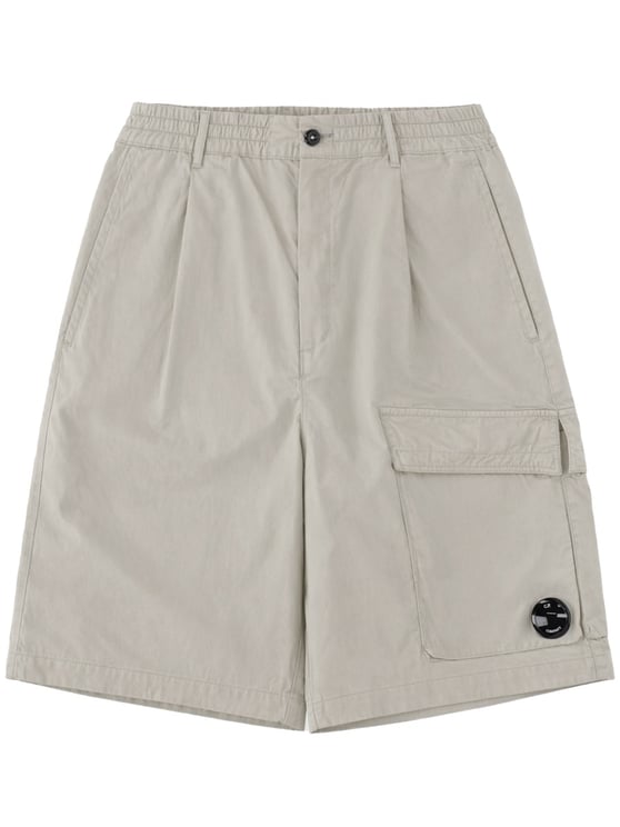 CP Company Neutrals Elastic Waistband Cargo Shorts