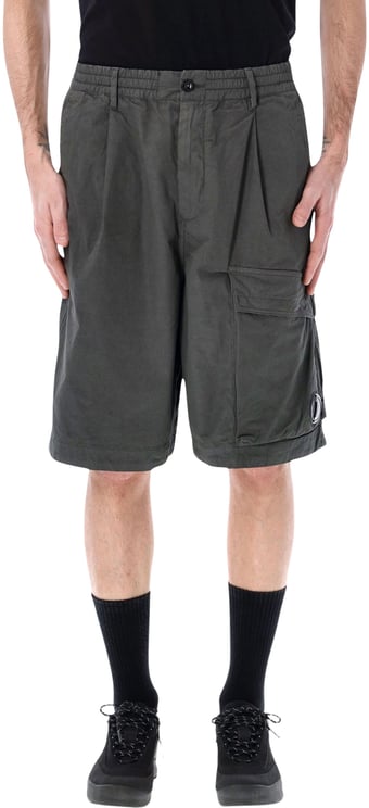 CP Company Cargo Boxy Lens Shorts Dk Grey
