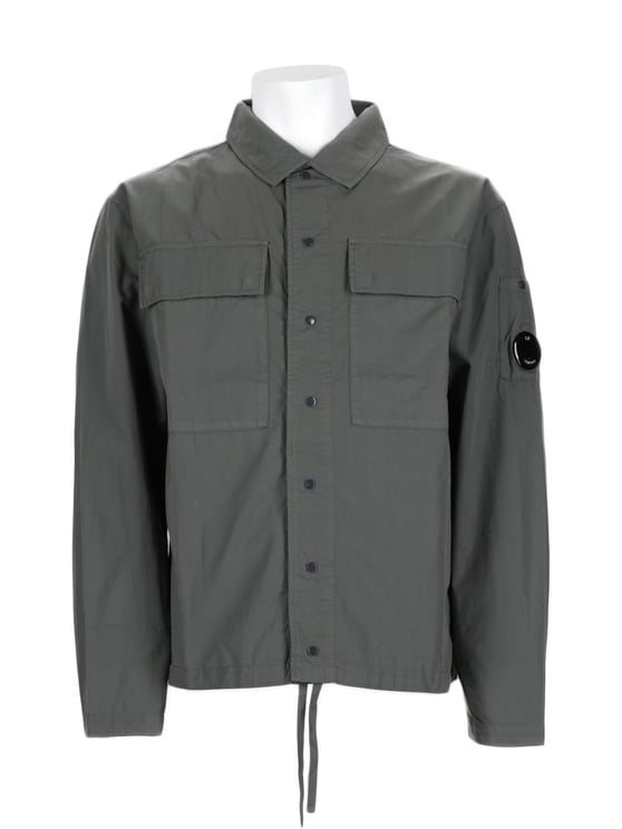 CP Company Neutrals Boxy Chest Flap Pockets Shirt