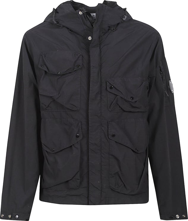 CP Company Matte Black Jacket with Integrated Goggles