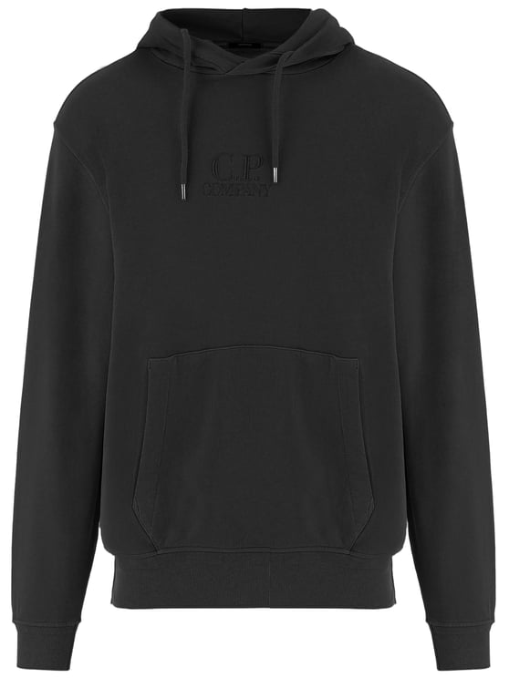 CP Company Minimalist Black Hooded Sweatshirt