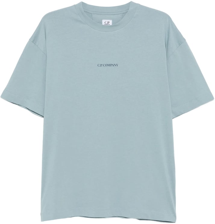 CP Company T-Shirts And Polos Silver Blue