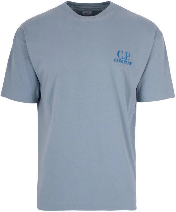 CP Company T-Shirts And Polos Silver Blue