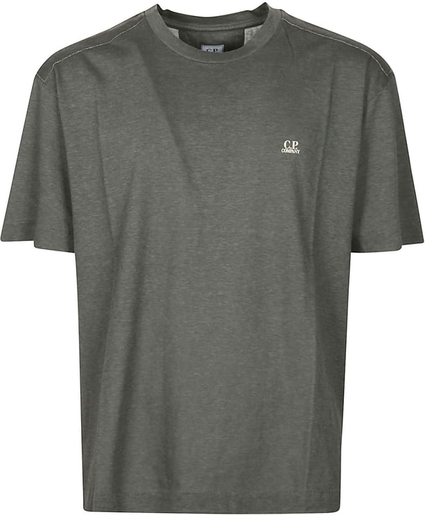 CP Company Plated Logo T-shirt Grey