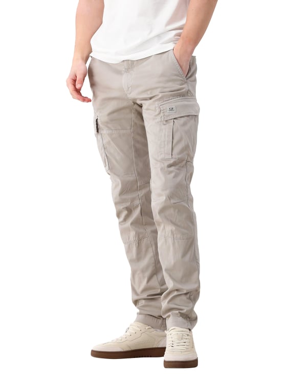 CP Company CP Company Broek Grijs Stretch Sateen Ergonomic Cargo Pants