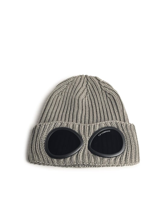 CP Company 'Goggle' Beige Wool Beanie