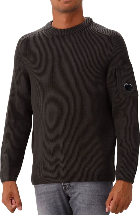 CP Company C.P. Company Gebreide Trui Grijs Full Rib