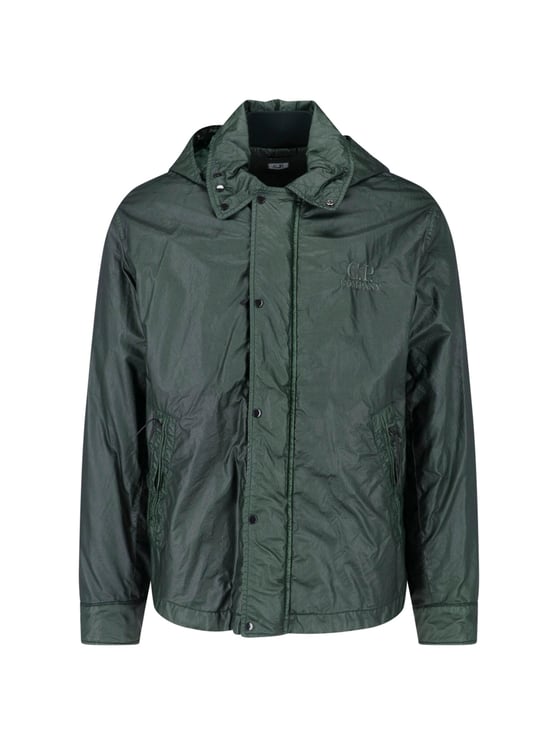CP Company Hooded Jacket with Integrated Goggles and Textured Fabric