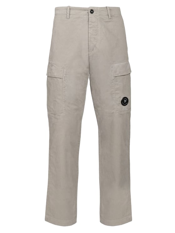 CP Company Stretch Cotton Cargo Pants With Logo Detail