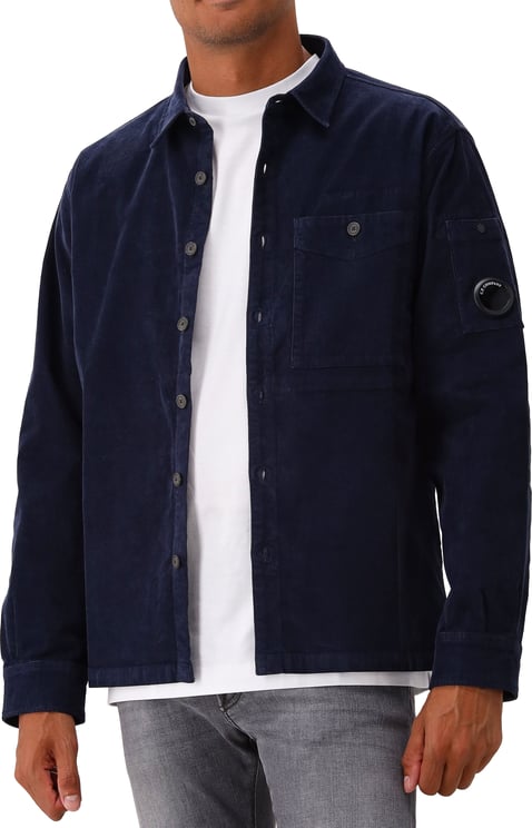 CP Company C.P. Company Overshirt Blauw Corduroy